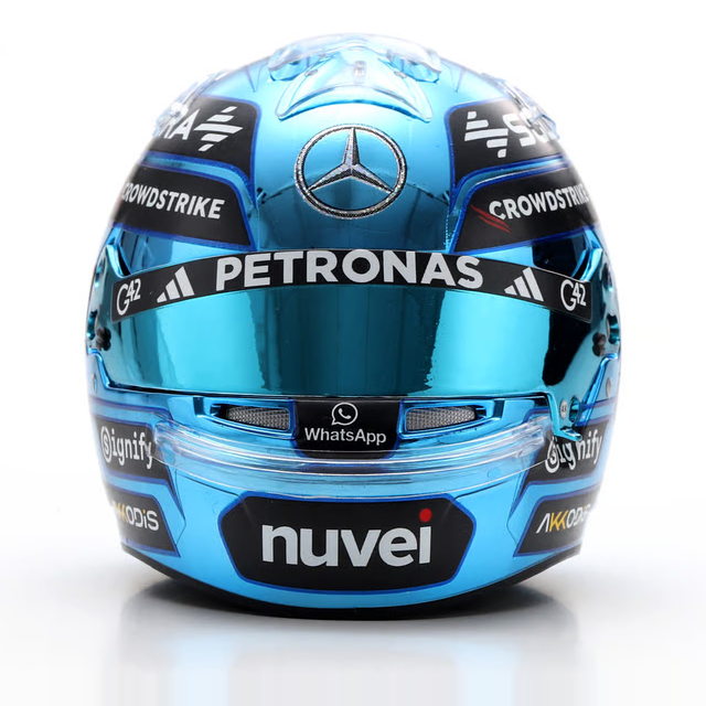 Spark Models F1 Mercedes-AMG PETRONAS F1 Team - George Russell - Singapore GP 2025 1/5 Scale Mini Replica Helmet