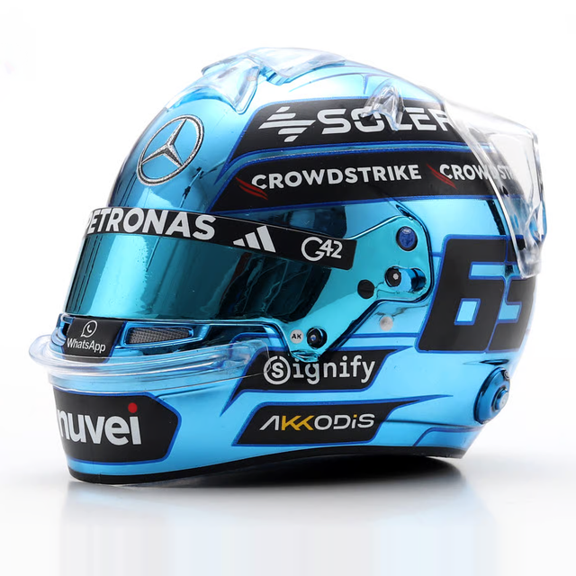 Spark Models F1 Mercedes-AMG PETRONAS F1 Team - George Russell - Singapore GP 2025 1/5 Scale Mini Replica Helmet