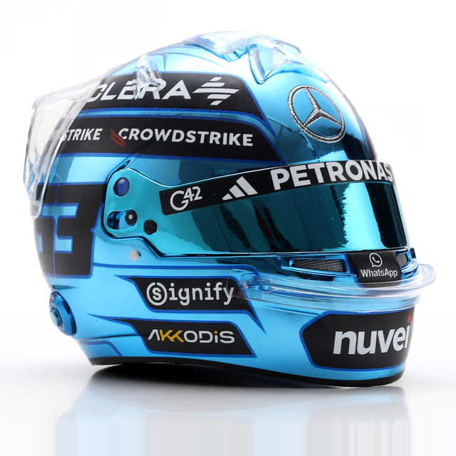 Spark Models F1 Mercedes-AMG PETRONAS F1 Team - George Russell - Singapore GP 2025 1/5 Scale Mini Replica Helmet