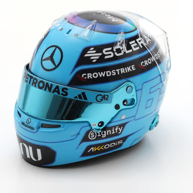 Spark Models F1 Mercedes-AMG PETRONAS F1 Team - George Russell - 2026 1/5 Scale Mini Replica Helmet