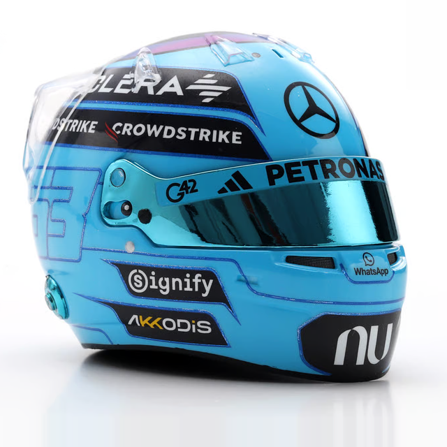 Spark Models F1 Mercedes-AMG PETRONAS F1 Team - George Russell - 2026 1/5 Scale Mini Replica Helmet