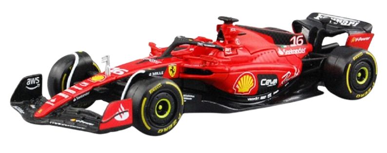 Bburago F1 2023 Ferrari F1 Team SF-23 No.16 - Charles Leclerc With Helmet 1/24 Scale