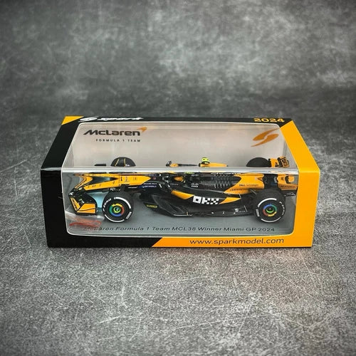 Spark Models F1 McLaren F1 Team MCL38 No.4 Winner Miami GP 2024 - Lando Norris 1/43 Scale