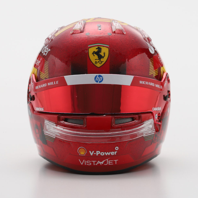 LookSmart F1 Carlos Sainz - Abu Dhabi GP 2024 Mini Replica Helmet 1/5 Scale Model