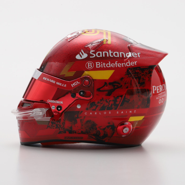 LookSmart F1 Carlos Sainz - Abu Dhabi GP 2024 Mini Replica Helmet 1/5 Scale Model