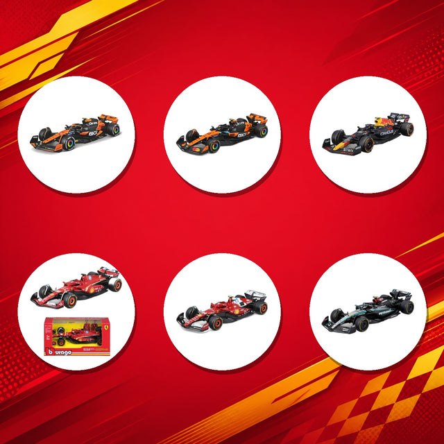 F1 1:43 Scale Model Car Six-Pack
